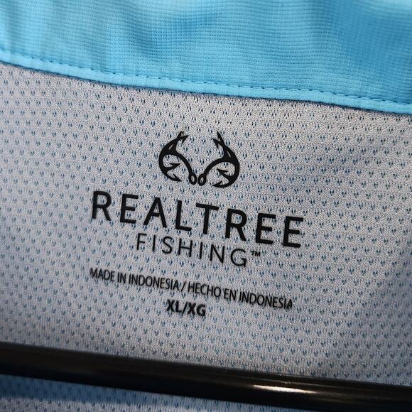 Real Tree Fishing Short Sleeve Vented Fishing Shirt Button Up Turquoise Size XL - Picture 5 of 11